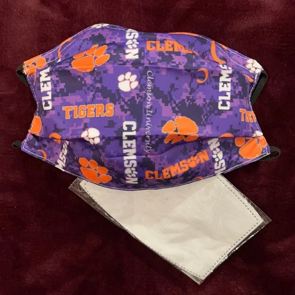 6/$20 New Clemson Tigers face mask